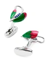 Link Up Feather Fly Fishing Cufflinks In Multi