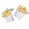 Link Up French Fries Cufflinks In Metallic