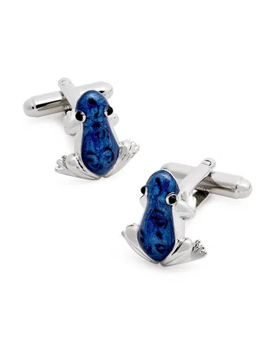 Link Up Frog Cufflinks In Blue