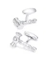 Link Up Gavel Cufflinks In Silver