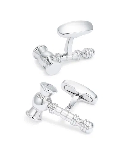 Link Up Gavel Cufflinks In Silver