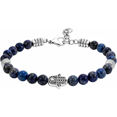 Link Up Hamsa & Beaded Bracelet In Blue