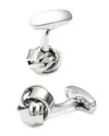 Link Up Knot Cufflinks In Metallic