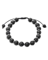 Link Up Lava Stone Beaded Bracelet In Black