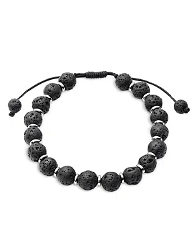 Link Up Lava Stone Beaded Bracelet In Black