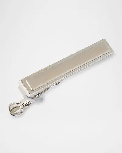 Link Up Men's Classic Brass Tie Bar In Gray