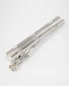 Link Up Men's Mother Of Pearl Inlay Tie Bar In White