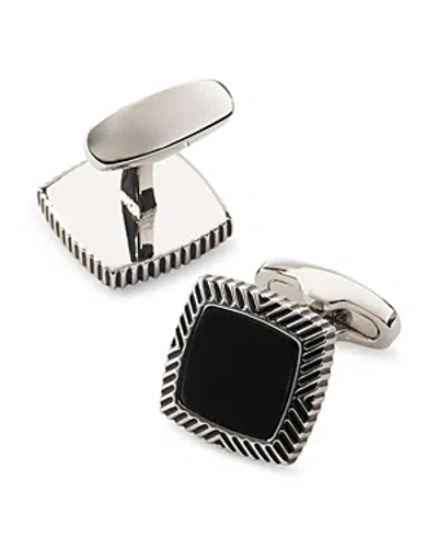LINK UP ONYX SQUARE CUFFLINKS