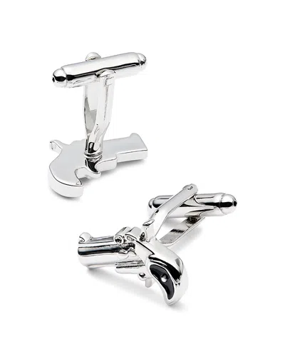 Link Up Revolver Pistol Cufflinks In Metallic