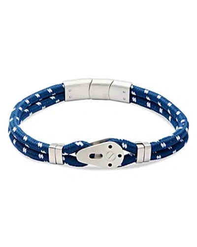 Link Up Sailing Pulley Nylon Cord Bracelet In Blue