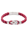 Link Up Sailing Pulley Nylon Cord Bracelet In Red