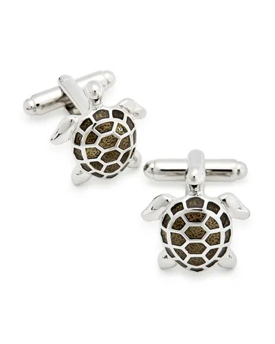 Link Up Sea Turtle Cufflinks In Green