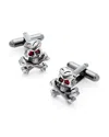 Link Up Skull And Crossbones Cufflinks In Silver
