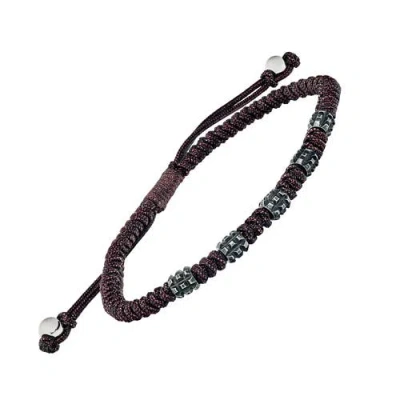 Link Up Stainless Steel Beads On Nylon Pull Cord In Black