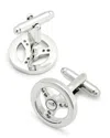 Link Up 'steering Wheel' Cuff Links In Silver
