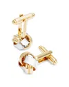 Link Up Two Tone Knot Cufflinks In Gold