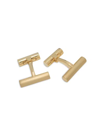 Link Up Men's Rhodium-plated Brass Bar Cufflinks In Gold