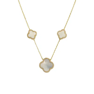 Linked By Mkf Arden Necklace (green) In Silver