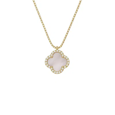 Linked By Mkf Arden Necklace (smoky Shell) In Silver