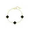 Linked By Mkf Blake Bracelet (crimson) In Black