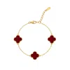 Linked By Mkf Blake Bracelet (crimson) In Gold