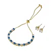 Linked By Mkf Devon Stud Set In Blue