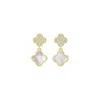 Linked By Mkf Lustre Pearl Drop Earrings In Gold
