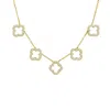 Linked By Mkf V Clover Necklace In Brown