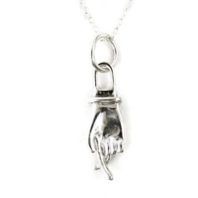 Linn Designs Sterling Cross My Fingers Necklace In White