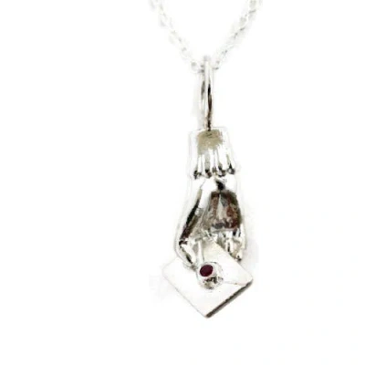 Linn Designs Sterling Love Letter Necklace In Metallic