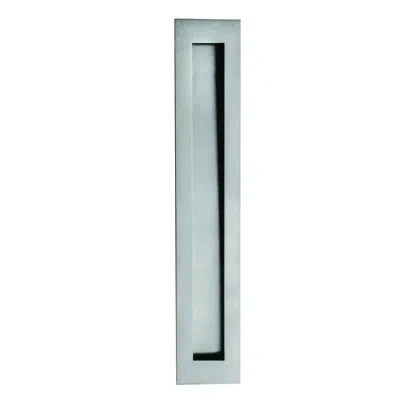 Linnea 11.8" Rectangular Flush Pull Plate In Satin Stainless Steel