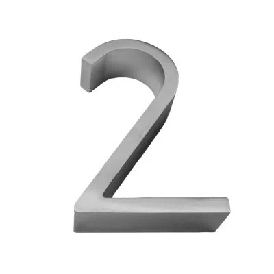 Linnea 5" Stainless Steel House Number In Satin Stainless Steel