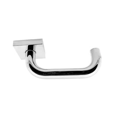 Linnea Alpine Lever 01 Set With Square Rose In Polish Stainless Steel
