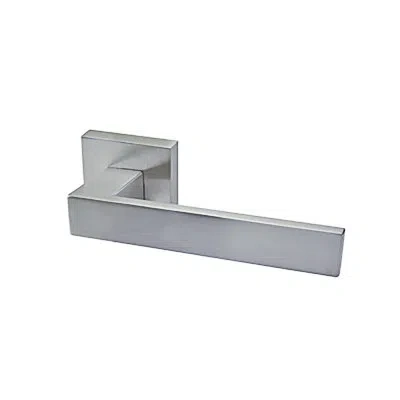Linnea Alpine Lever 10 Passage Set With Square Rose In Satin Stainless Steel