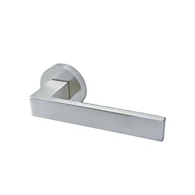 Linnea Alpine Lever 10 Single Dummy Set With Round Rose In Satin Stainless Steel