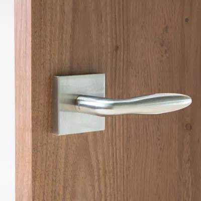 Linnea Alpine Lever 26 Single Dummy Set With Square Rose In Satin Stainless Steel
