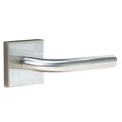 Linnea Alpine Lever 3 Single Dummy Set With Square Rose In Satin Stainless Steel
