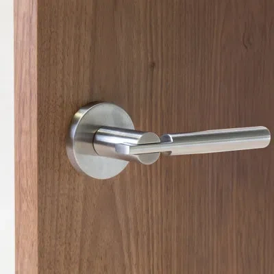 Linnea Alpine Lever 63 Single Dummy Set With Round Rose In Satin Stainless Steel