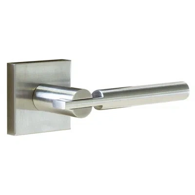 Linnea Alpine Lever 63 Single Dummy Set With Square Rose In Stainless Steel