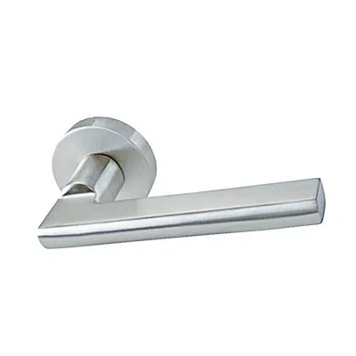 Linnea Alpine Lever 78 Passage Set With Round Rose In Satin Stainless Steel