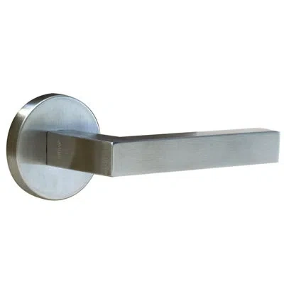 Linnea Alpine Lever 90 Set With Round Rose In Satin Stainless Steel