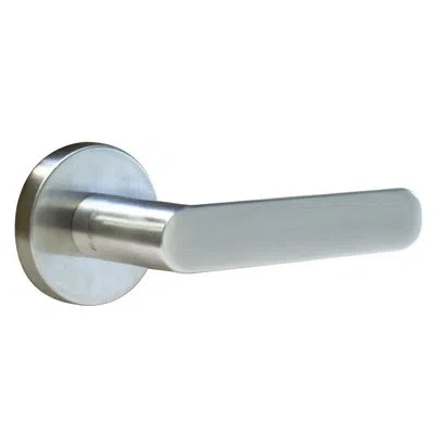 Linnea Alpine Lever 92 Single Dummy Set With Round Rose In Satin Stainless Steel