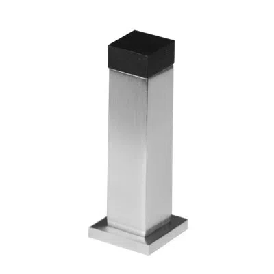 Linnea Contemporary Stainless Steel Baseboard Door Stop In Satin Stainless Steel