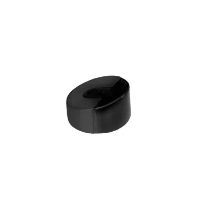 Linnea Decorative Stainless Steel Floor Mount Door Stop In Satin Black