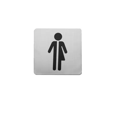 Linnea Door Sign In Satin Stainless Steel