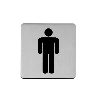 Linnea Door Sign In Satin Stainless Steel