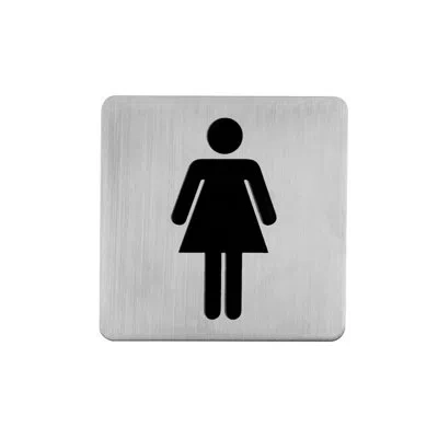 Linnea Door Sign In Satin Stainless Steel