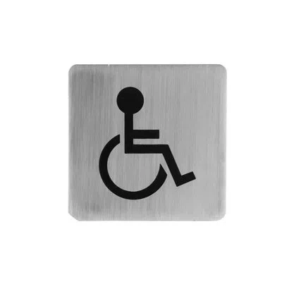 Linnea Door Sign In Satin Stainless Steel