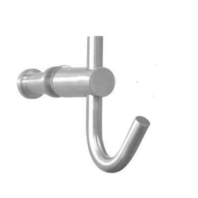 Linnea Glass Mounted Towel Hook In Satin Stainless Steel