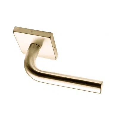 Linnea Leaf Collection Curved Lever In Satin Brass